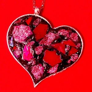 Valentine’s Day Large Heart Pendant Necklace